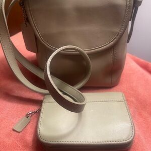 Vintage Coach Soho Crossbody Small Flap Pistachio No. 4108 & Matching Wallet